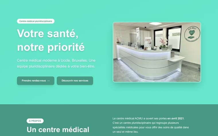 Site web ACMU realise par Webforce