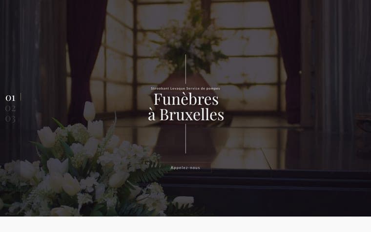 Site web Funérailles Bruxelles réalisé par Webforce