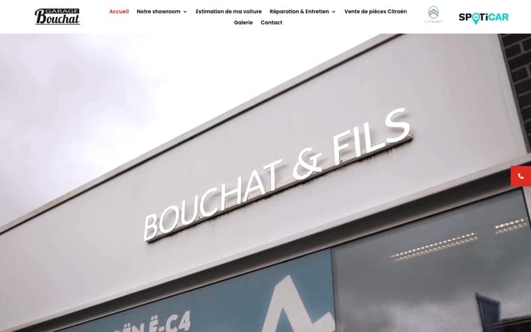 Site web Garage Bouchat realise par Webforce
