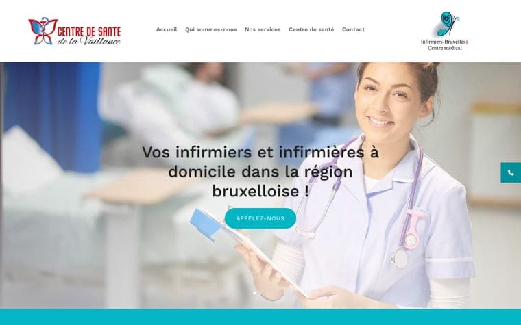 Site web Infirmiers Bruxelles realise par Webforce