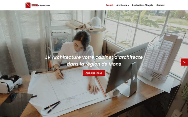 Site web LV Architecture realise par Webforce