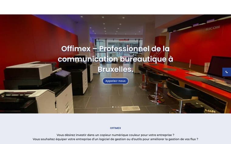 Site web Offimex réalisé par Webforce